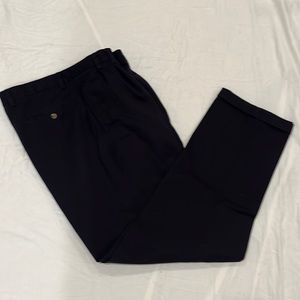 Men’s Khakis/Chinos Black Pleated Cuffed Legs 36 x 32 Jos A Bank 100% Cotton
